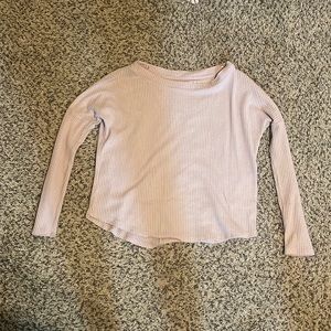 Bought from aeropostale. Size small. color is like a baby pink.